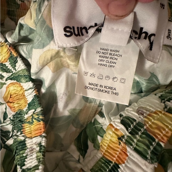 Sundae School Yellow Green White Lemon NoveltyPrint Men’s Pull On Shorts M NWOT - Picture 10 of 12